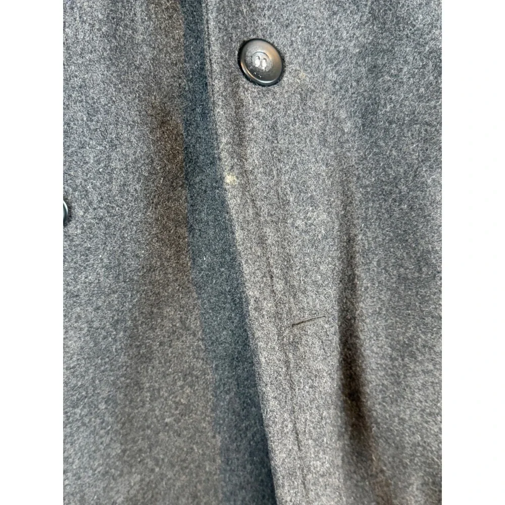 Guess‎ Mens Gray Wool Blend Pea Coat Double Breasted Heavyweight Winter Jacket L
